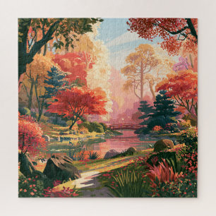 Landhaus-Zimmerdekoration Landschaftswandbild Puzzle