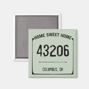 Landhaus Zuhause Süße Postleitzahl Magnet