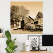 Landhäuser der süßen Landwirtschaft Poster (Heimbüro)