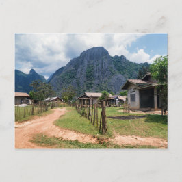 Landhäuser in der Nähe von Vang Vieng, Laos Postkarte