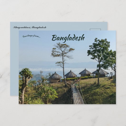 Landhäuser in Khagrachhari in Bangladesch Postkarte (Vorne/Hinten)