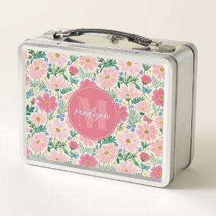 Landhausgarten Blumen Metall-Lunchbox Metall Brotdose