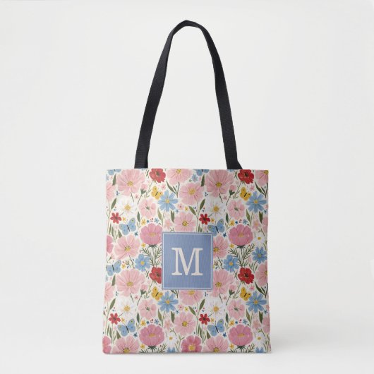 Landhausgarten Blumen-Tragetasche Tasche (Vorderseite)