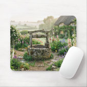 Landhausgarten Brunnen Mousepad (Mit Mouse)