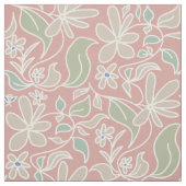 Landhausgarten Handillustriertes Blumenmuster Stoff (Muster)