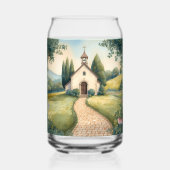 Landhausidyll-Kapellenweg-Pastell-Landschaft Dosenglas (Rückseite)