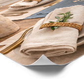 Landhausküche Stilleben Botanischer Tisch Poster (Ecke)