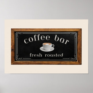 Landhausposter Kaffebar Schild – Kaffeestation