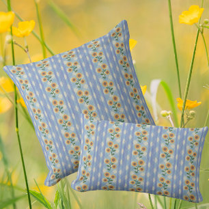 Landhausstil Blau Weiß Gelbe Sonnenblumen Kissen