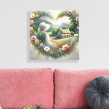 Landhausstil Blumen Herz Landschaft Landhaus