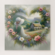 Landhausstil Blumen Herz Landschaft Landhaus