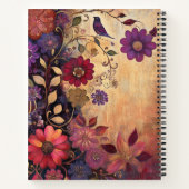 Landhausstil-Blumenmuster Notizblock (Rückseite)