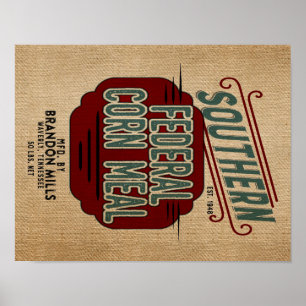 Landhausstil Getreide-Futtersack-Reproduktion Poster