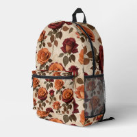 Landhausstil-Rosen in Orangetönen und Rot