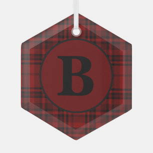 LANDHAUSSTIL ROT GINGHAM KARRIERTES KARROMUSTER ORNAMENT AUS GLAS