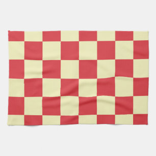 Landhausstil Rot und Creme Kariert  Geschirrtuch