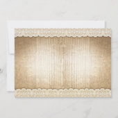 Landhausstil rustikalen Holz Begrüßung Abendessen Einladung (Rückseite)