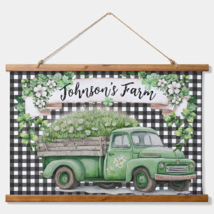 Landhausstil Vintage-Gründerwagen Personalisie Wandteppich Mit Holzrahmen