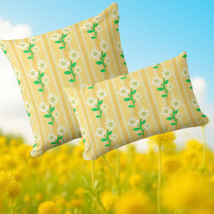 Landhausstil Weiß Grün Gelb Sonnenblumen Kissen