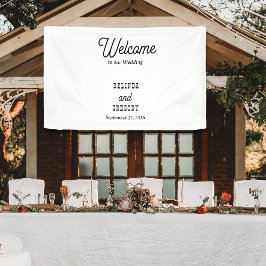 Landhausstil Willkommen bei unserer Hochzeit Hänge Banner