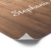 Landhausstil Willkommensschild zur Hochzeit Poster (Ecke)
