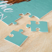 Landheiser-Hochlandkuh mit Sonnenblumenfarm Puzzle (Seite)