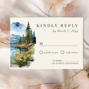 Landhochzeit am See RSVP Karte