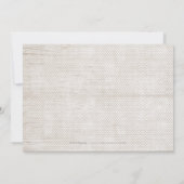 Landhochzeit aus Spitzenholz Save the Date (Rückseite)