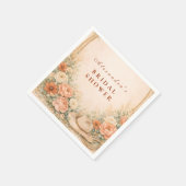 Landhochzeit Blumen-Brautparty Serviette (Ecke)