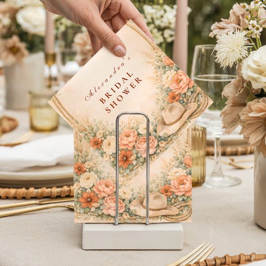 Landhochzeit Blumen-Brautparty Serviette