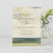 Landhochzeit | Fine Art Landschaft + QR Code Einladung (Stehend Vorderseite)