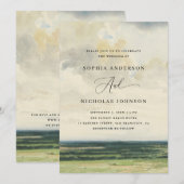 Landhochzeit | Fine Art Landschaft + QR Code Einladung (Vorne/Hinten)