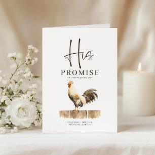 Landhochzeit Huhn Sein Versprechen Gelübde Buch Ho Karte