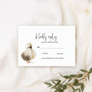 Landhochzeit Hühner-Hochzeits-RSVP-Karten RSVP Karte