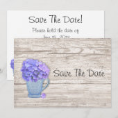 Landhochzeit Hydrangea Save The Date (Vorne/Hinten)