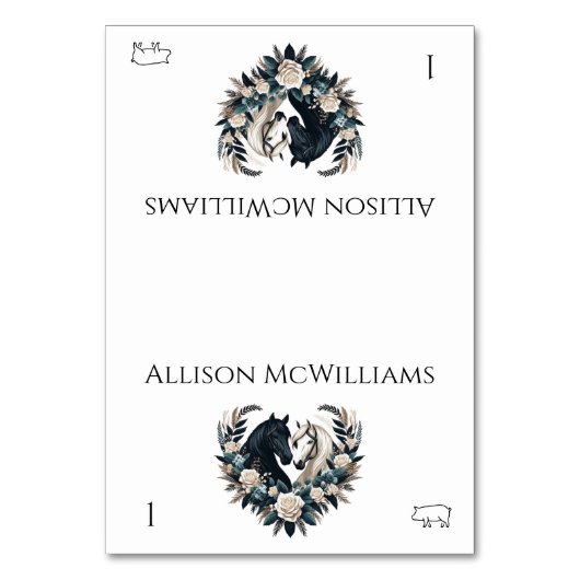 Landhochzeit in der Liebe - Schweinefleisch Tischnummer