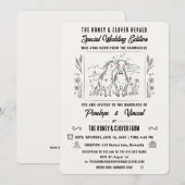 Landhochzeit mit Küssen Kühe Einladung (Vorne/Hinten)