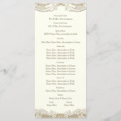 Landhochzeit-Programm mit Jute-Blumenmuster Programm (Rückseite)