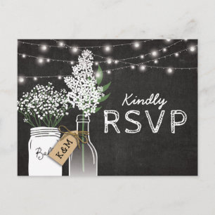 Landhochzeit-Schiefertafel-Holz-Hochzeit-RSVP Einladungspostkarte