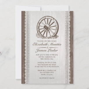 Landhochzeit Wagenrad Hochzeits Einladungen