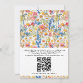 Landhochzeit Wildblumen Rustikal Modern QR Code Einladung (Rückseite)