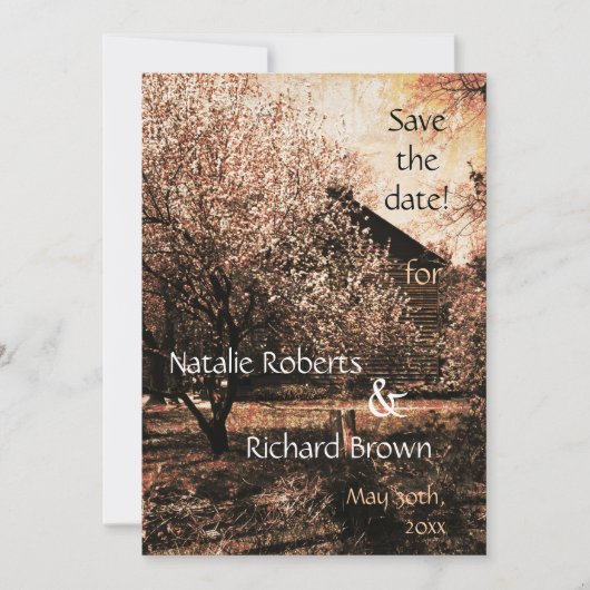 Landhochzeits-Einladungsschablone Einladung (Vorderseite)