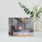 Landholzvorschub mit Kat Postkarte (Stehend Vorderseite)