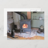 Landholzvorschub mit Kat Postkarte (Vorne/Hinten)