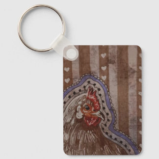 Landhuhn Schlüsselanhänger