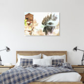 *~ Landhühnchen Coop Hen Farm House Chic Rustic Leinwanddruck (Insitu (Schlafzimmer))