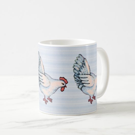 Landhühner-Tasse Kaffeetasse (VorderseiteRechts)