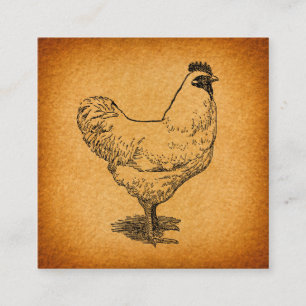 Landhühnerfarm Vintage Tierart Begleitkarte