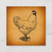Landhühnerfarm Vintage Tierart Begleitkarte (Vorderseite)