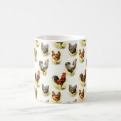 Landhühnermuster Kaffeetasse (Mittel)